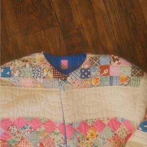 Vintage upcycled reversible quilted jacket